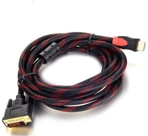 Кабель HDMI-DVI (V1.4) 1.5 M, шнур перехідник HDMI DVI мідь