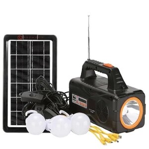 Портативна сонячна автономна система Solar Light RT-905BT (MP3, радіо, Bluetooth, 3 лампочки)