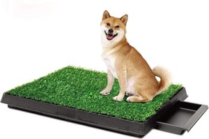 Туалет для собак зі штучною травою Puppy Potty Pad , Лоток із піддоном для собак 60*50 с