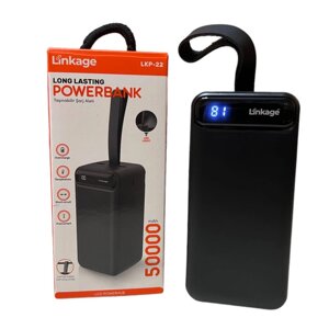 Power Bank LINKAGE LKP-22 50000 mAh ⁇ Повербанк з ліхтариком ⁇ Портативна зарядка для телефона