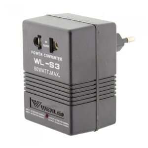 Адаптер 110V/220V 220V/110V 80W WL-S3, Перетворювач напруги для техніки, Інвертор для розетки