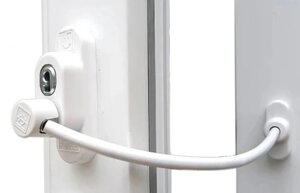 Блокіратор відкривання вікна від дітей WINDOW Restrictor, білий, Дитячий замок на пластикові вікна