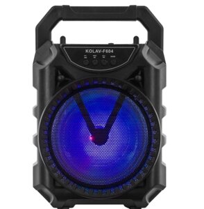 Портативна колонка на акумуляторі з мікрофоном KOLAV-F604 6.5"/USB/FM/Bluetooth/TWS, Колонка для музики