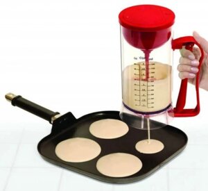 Універсальний ручний міксер для тесту з дозатором Pancake Machine, Тестомешалка, Диспенсер для тіста