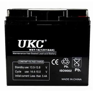 Акумулятор BATTERY 12 V 18 A UKC, Свинцево-кислотна акумуляторна батарея 12 В