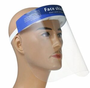 FACE SHIELD маска прозора захисна, Екран медичний захисний для обличчя, Лицьовій щиток