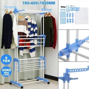 Сушарка для білизни велика Garment Rack, Сушарка для одягу складана, Сушарка підлогова