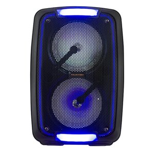 Портативна колонка на акумуляторі з мікрофоном KOLAV-F2601 6,5"*2/USB/FM/Bluetooth/AUX, Колонка для музики