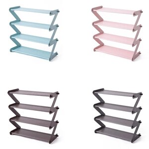 Органайзер для взуття 4 полиці Shape Shoe rack ⁇ Стелаж для зберігання взуття ⁇ Стійка під взуття