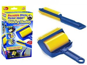 Щітка валик для чищення одягу килима Sticky Buddy, Стіки Бадді