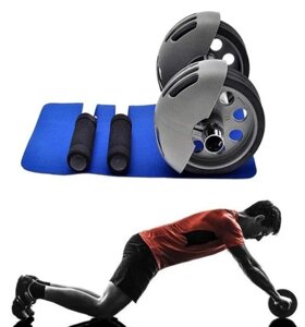 Тренажер гімнастичний ролик з поверненням Power Stretch Roller, Спорт колесо для преса