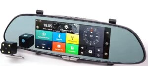 Дзеркало-реєстратор з двома камерами DVR 7in1 Android, Автореєстратор