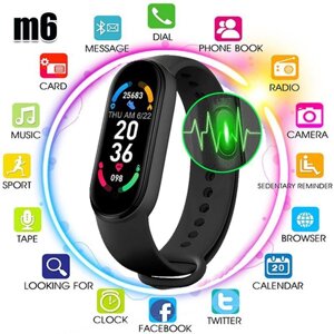 Фітнес браслет Smart Watch M6, Фітнес трекер, Наручний годинник спорт