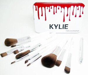 Професійні пензлі для макіяжу Kylie Professional Brush Set 12 шт., Кисті під макіяж