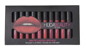 Набір помад HUDABEAUTY 12 штук, Набір рідких матових помад Лиха Б'юті