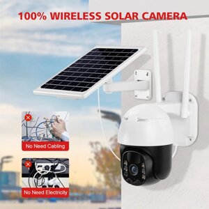 Камера відеоспостереження tp8 v380 pro solar wifi with battery, вуличне відеоспостереження із сонячною панеллю