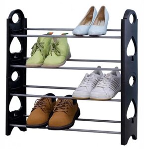 Полиця для взуття органайзер Amazing Stackable Shoe Rack на 12 пар, Стійка для зберігання взуття