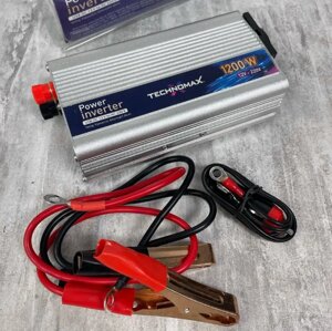 Перетворювач напруги TECHNOMAX 12 V 1200 W, Інвертор в автомобіль