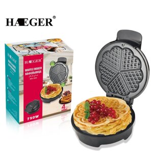 Вафельниця Haeger HG-233 1000 Вт, Електровафельниця для бельгійських вафель