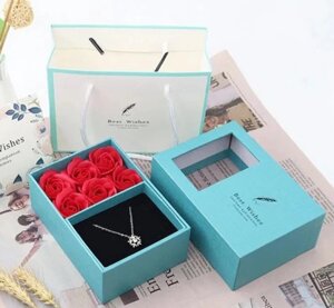 Подарунковий набір мила з троянд flower 6 pcs gift box, Мило натуральне у подарунковому наборі