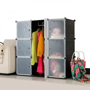 Пластикова складана шафа Storage Cube Cabinet MP-39-61, 9 секцій, Переносна шафа, Шафа конструктор