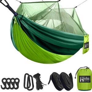 Туристичний гамак з москітною сіткою Hammock Net Green, Підвісний гамак