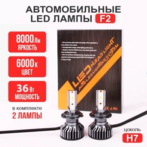 LED-лампи для фар F2 H7 ZES, Комплект Автомобільних Світлодіодних Ламп