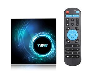 ТВ-приставка TV Box T95 4/64Gb H616 2,4 G 5G wifi dual Android 9.0, Медіаплеєр смарт приставка