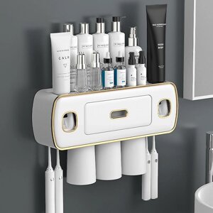 Витискалка для зубних щіток із висувними шухлядами TOOTHBRUSH HOLDER XL-716, Органайзер для зубних щіток