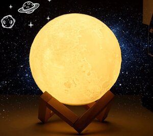 Настільний світильник Magic 3D Moon Light 15 см, 3d світильник місяць, Лампа нічник