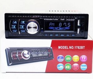 Автомагнітола 1DIN MP3 1782BT FM+2xUSB+SD+AUX+Bluetooth, Магнітола в машину