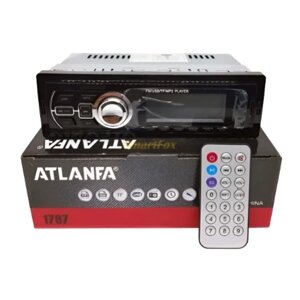 Автомагнітола Atlanfa 1787 (USB, SD, FM, AUX) ⁇ Магнітола в машину 1 DIN ⁇ Автомобільна магнітола