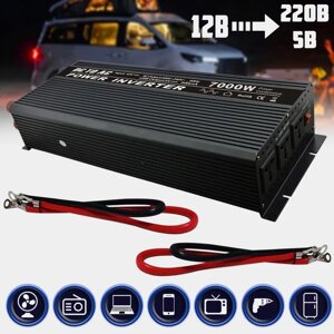 Перетворювач 7000W 12V UN-3062 (work 3000W), Інвертор у машину, Автомобільний перетворювач напруги