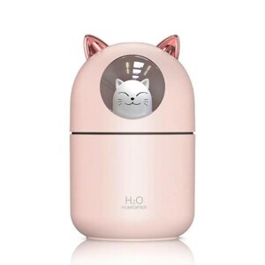 Зволожувач повітря Humidifier H2O CAT, Портативний дифузор, Нічник-зволожувач настільний