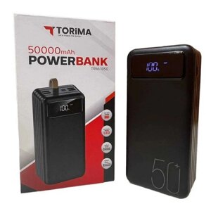 Power Bank TORIMA TRM-1050 50000 mAh ⁇ Повербанк з ліхтариком ⁇ Портативна зарядка для телефона