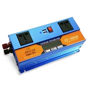 Перетворювач напруги з 12V на 220 V 3000W LCD, Підвищувальний інвертор, Автоінвертор