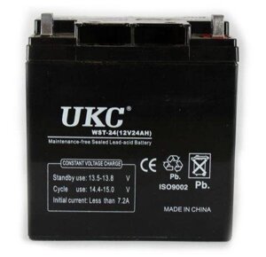 Герметичний кислотно-свинцевий акумулятор UKC BATTERY 12V, 24А, акумуляторна батарея