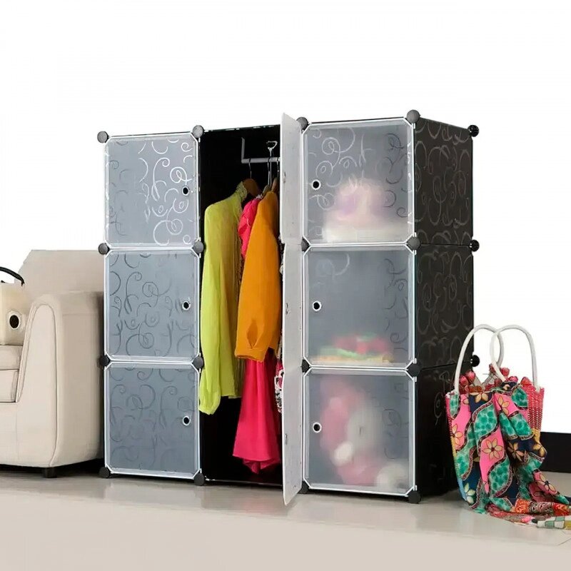 Пластикова складана шафа Storage Cube Cabinet MP-39-61, 9 секцій, Переносна шафа, Шафа конструктор від компанії Show Market - фото 1