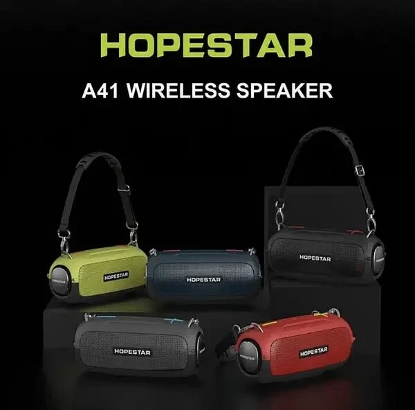 Портативна Bluetooth-колонка Hopestar A41, Бездротова колонка з вологозахистом і ремінцем на плечі від компанії Show Market - фото 1