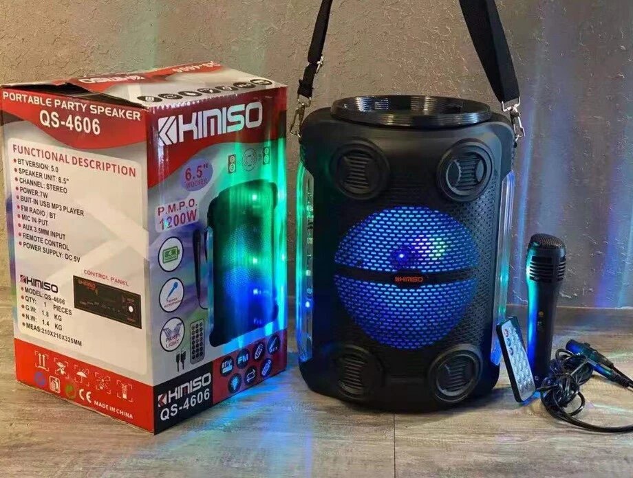 Портативна Колонка KIMISO QS-4606 BT (6.5"BASS), Блютуз колонка, Колонка для музики від компанії Show Market - фото 1