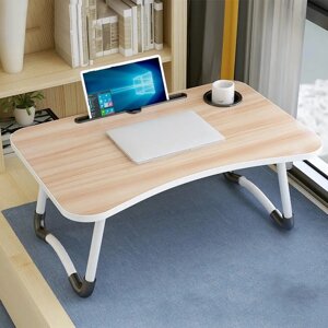 Портативний стіл для ноутбука 59х39х28 Світле дерево | Столик-трансформер для ноутбука | Підставка під ноут