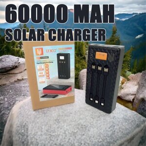 Повербанк 60000 mah Solar Charger 8058 | Зовнішній акумулятор Power Bank