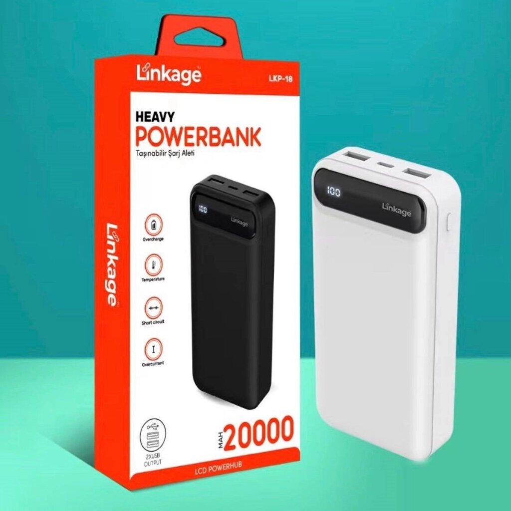 Power Bank LINKAGE LKP-18 20000 mAh  ⁇  Повербанк  ⁇  Портативне заряджання  ⁇  Зовнішній акумулятор для телефона від компанії Show Market - фото 1