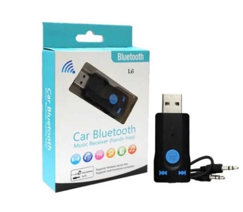 Ресивер Bluetooth USB L6, Bluetooth to AUX ресивер, Аудіо адаптер Bluetooth від компанії Show Market - фото 1