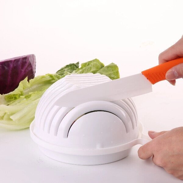 Салатниця - овочерізка 2 в 1 Salad Cutter Bowl, чаша для нарізки овочів і салатів, миска від компанії Show Market - фото 1