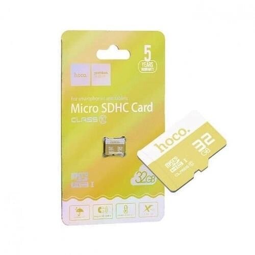 SD-карта (Micro) пам'яті HOCO Speed Memory Card 32GB, Мікро СД карта від компанії Show Market - фото 1