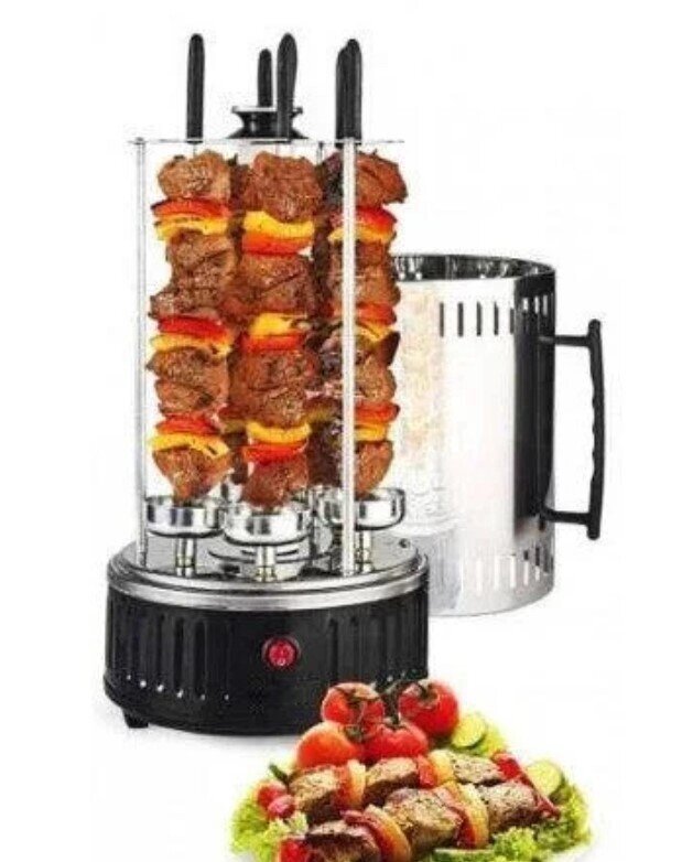 Шашличниця вертикальна електрична Kebabs Machine на 6 шампурів 1000W, Електрошашличниця від компанії Show Market - фото 1