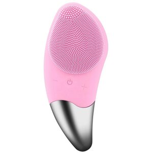 Щітка-масажер Sonic Facial Brush BR-020 Pink | Електрична силіконова щітка для чищення особи