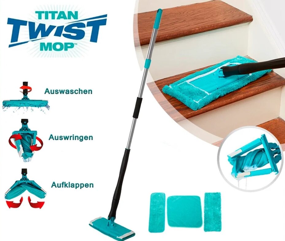 Швабра ледащо Titan Twist Mop, Швабра для швидкого прибирання з віджимом від компанії Show Market - фото 1