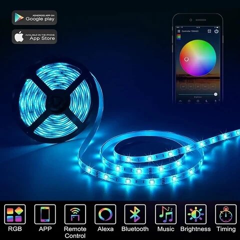 Стрічка LED RGB USB APP SF-20, LED підсвітка для декорування приміщень, Новорічне освітлення від компанії Show Market - фото 1